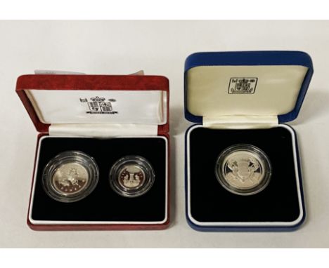 SILVER PROOF 5 PENCE COIN SET WITH SILVER PROOF £2 COIN