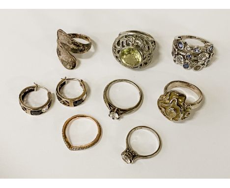 COLLECTION OF SILVER RINGS