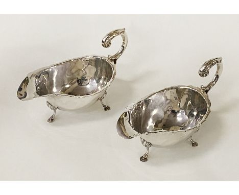 2 H/M SILVER SAUCE BOATS - 287 GRAMS