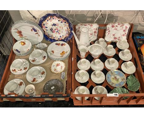 ROYAL WORCESTER 4 PLC TEASET WITH HAND PAINTED PORTUGUESE COFFEE SET ETC