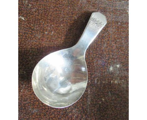 A Georgian silver caddy spoon