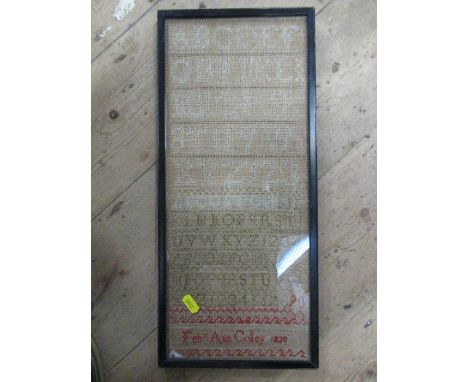 Two 19th century tapestry samplers, dated 1819 and 1820