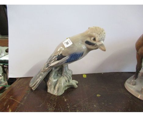 A Bing & Grondahl Copenhagen model of a Jay height 7.5ins  - Very minor rough patch to tip of beak but otherwise all ok