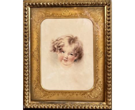 WATERCOLOUR PORTRAIT OF A CHILD, APPROX 19 x 14cm

 