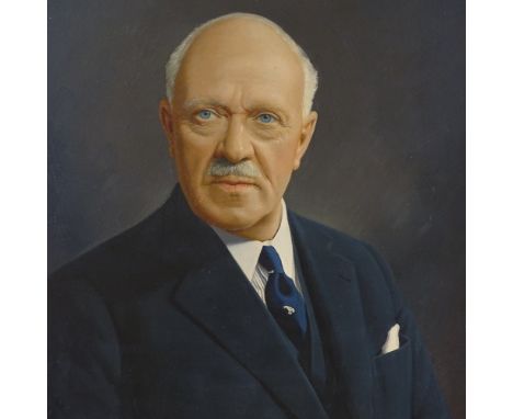 Mid-20th century oil on canvas, head and shoulders portrait of a man, unsigned, 30" x 25", framed 