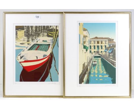 Graham Bannister (born 1954), a set of 10 colour screen prints, scenes in Venice, all signed in pencil and all number 11/300,