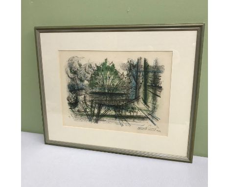 Kenneth Wood (b.1921) Limited edition (41/50) lithograph titled 'Spring Landscape' Signed in pencil by the artist, Art work m