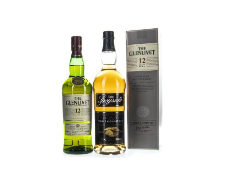 GLENLIVET 12 YEARS OLD Single Malt Scotch Whisky 70cl, 40% volume, in carton SPEYSIDE AGED 10 YEARS Single Malt Scotch Whisky