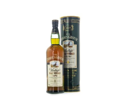 THE FAMOUS GROUSE 1989 AGED 12 YEARS - ONE LITRE Blended Malt Scotch Whisky One litre, 43% volume, in tin.