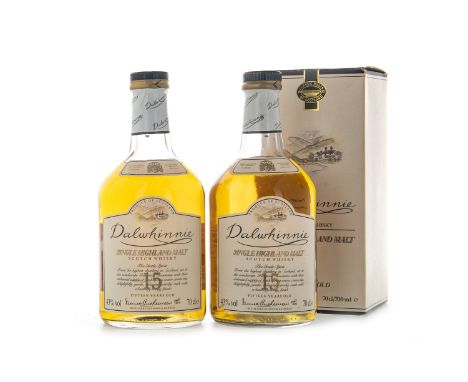 DALWHINNIE AGED 15 YEARS (2) Single Malt Scotch Whisky 70cl, 43% volume, one in carton. Two bottles.