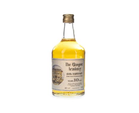 THE GLASGOW ACADEMY 150TH ANNIVERSARY 10 YEARS OLD Blended Malt Scotch Whisky Bottled by A D Rattray Ltd. 70cl, 40% volume.