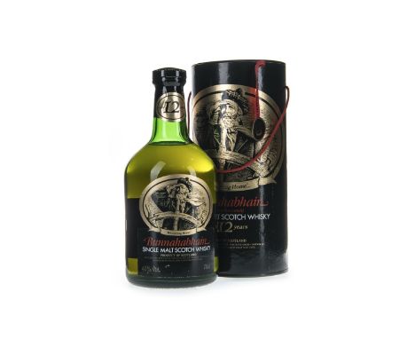 BUNNAHABHAIN AGED 12 YEARS Single Malt Scotch Whisky 75cl, 40% volume, in tube.