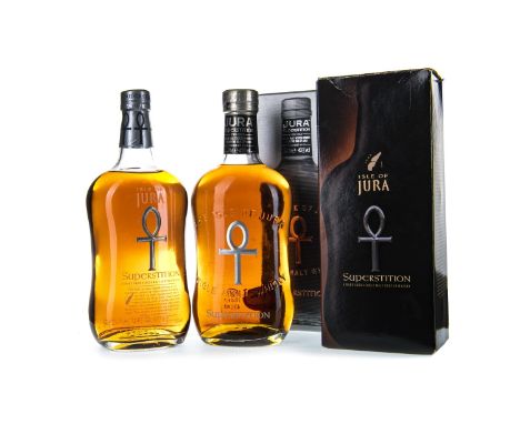 JURA SUPERSTITION Single Malt Scotch Whisky 70cl, 45% volume, in carton. JURA SUPERSTITION Single Malt Scotch Whisky 70cl, 43