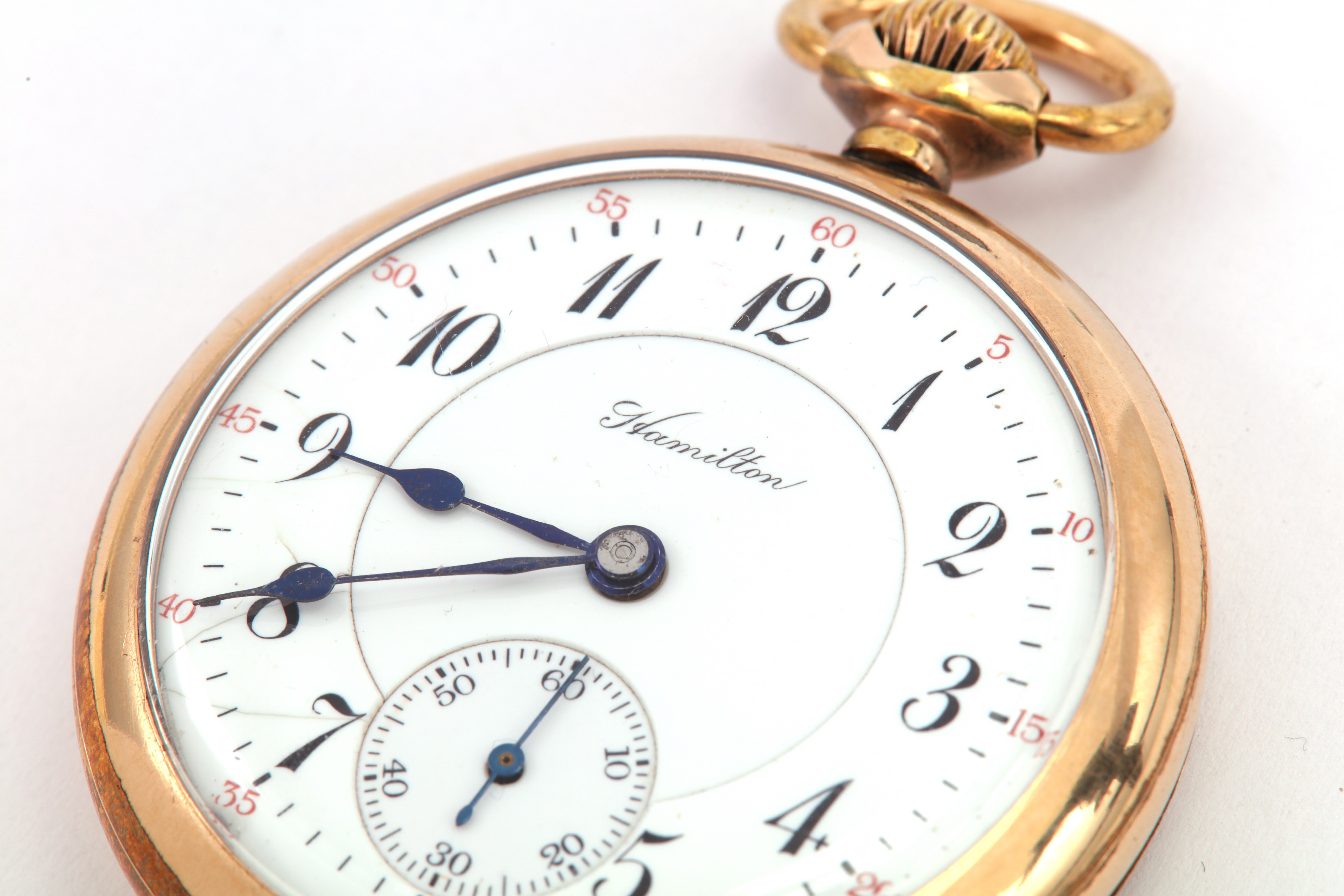 HAMILTON. A GOLD FILLED POCKET WATCH.Date c.1913.Serial number