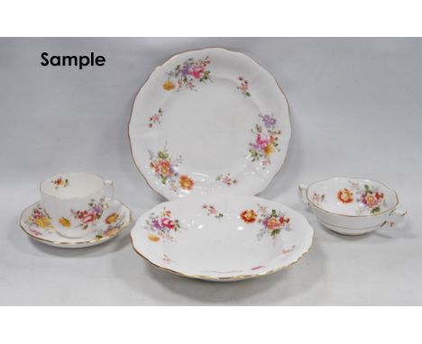 Large collection of Royal Crown Derby 'Derby Posies' dinner and tablewares to include fifteen assorted dinner plates, twelve 