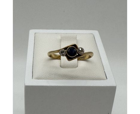 An 18ct yellow gold sapphire and diamond Victorian dress ring