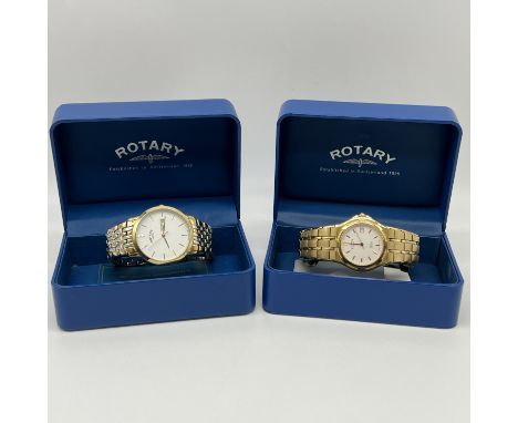 2x Rotary gents watches, both are like new but will require batteries, come in original boxes