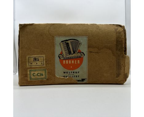 A Hohner vintage accordion 2915 Vienna diatonic, in original box