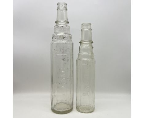 2x Esso oil bottles, 1 is a quart and 1 is a pint