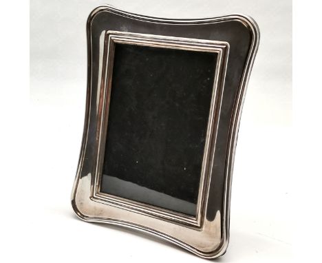 Pele 925 silver rectangular easel back photograph frame - 24cm x 18cm ~ has some light wear