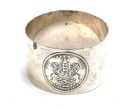 1929 silver Kennel Club (founded 1873) napkin ring by William Adams Ltd - 30g 