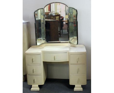 A painted Art Deco dressing table.