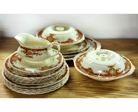 An Art Deco Grindley part dinner set.