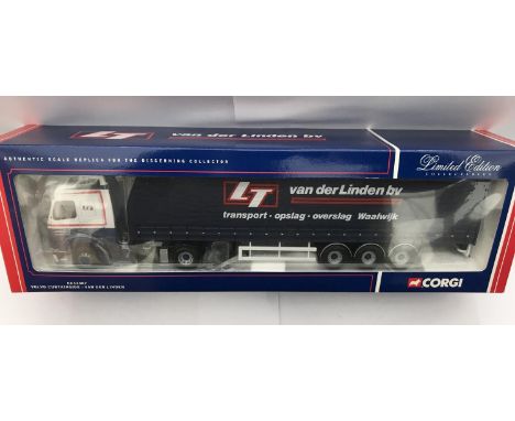 A BOXED CORGI LIMITED EDITION COLLECTABLES VAN DER LINDEN VOLVO CURTAINSIDE - NUMBER CC12407 