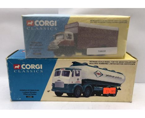 TWO BOXED CORGI CLASSICS DIE CAST MODELS - POWER PETROLEUM LEYLAND TANKER 24202 AND FURTHER SEALED TRUCK 
