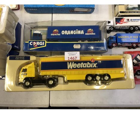 TWO BOXED CORGI LORRIES - WEETABIX AND ORANGINA 