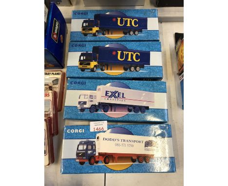 FOUR BOXED CORGI DIE CAST MODELS (ONE MISSING CAB) 