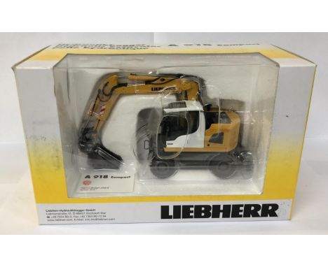 A BOXED 'LIEBHERR' NGZ A918 HYDRAULIC EXCAVOR 1:50 SCALE MODEL, NO.818 
