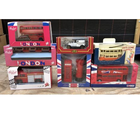 SEVEN ASSORTED BOXED DIE CAST MODELS TO INCLUDE 'DAYS GONE', 'CORGI' ETC 
