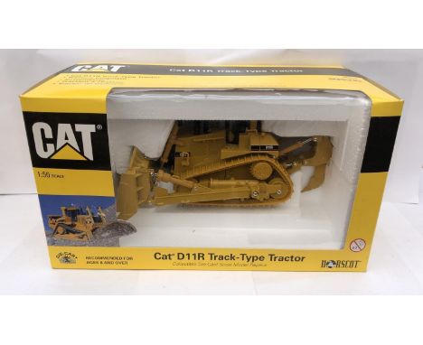 A BOXED DIE CAST NORSCOT 'CAT' 1:50 SCALE D11R TRACK-TYPE TRACTOR MODEL 