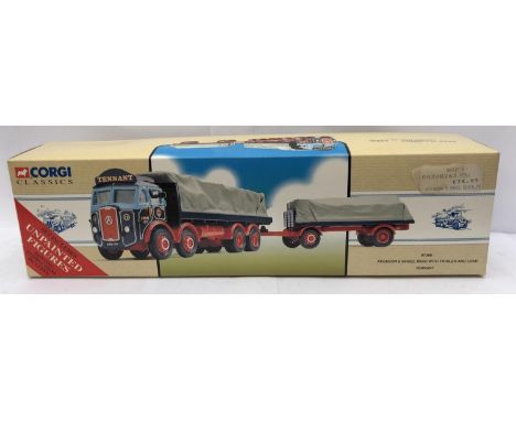 A BOXED CORGI CLASSICS ATKINSON 8 WHEEL RIGID WITH TRAILER AND LOAD TENNANT MODEL 97366 
