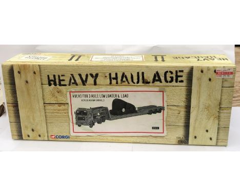 A CORGI HEAVY HAULAGE VOLVO F88 3 AXLE LOW LOADER &amp; LOAD DIE CAST MODEL, CC13104 