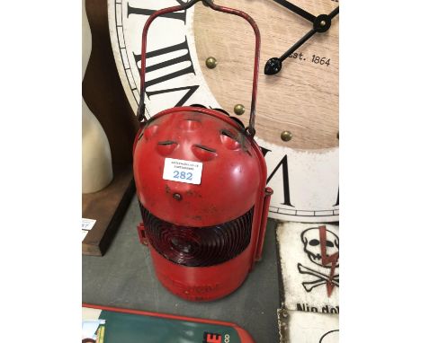 A VINTAGE GERMAN 'RHEWUM' RED LAMP 