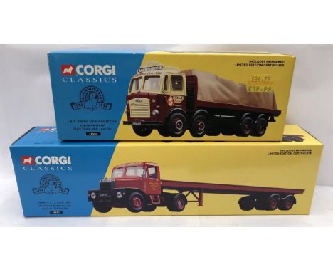 TWO BOXED CORGI CLASSICS DIE CAST MODELS - LEYLAND 8 WHEEL RIGID TRUCK 24501 AND A SCAMMELL HIGHWAYMAN 16401 