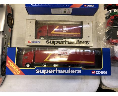 TWO BOXED DIE CAST CORGI 'SUPER HAULERS' MODELS 