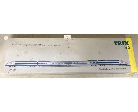 A GERMAN BOXED 'TRIX' HO GAUGE 22364 TGV MODEL TRAIN SET 
