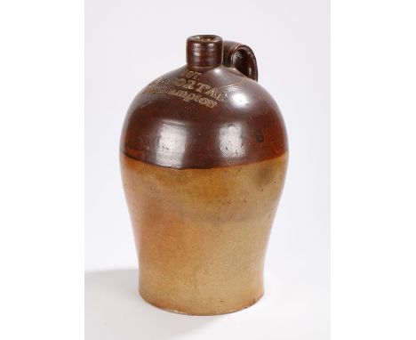 Edwardian stoneware bottle, embossed "367 R B PORTAL Northampton", 39cm high