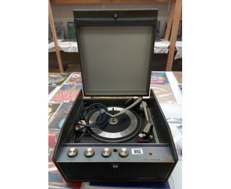A vintage Ferguson box record player, model 3006 with Garrard deck, COLLECT ONLY