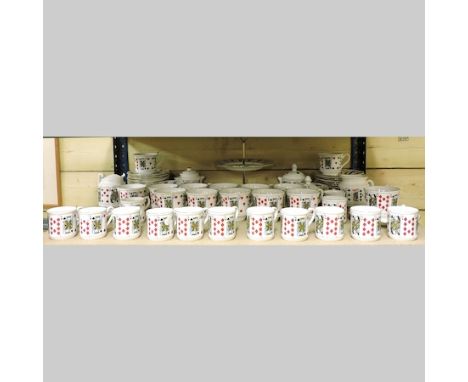 A Staffordshire Elizabethan pattern playing cards tea service