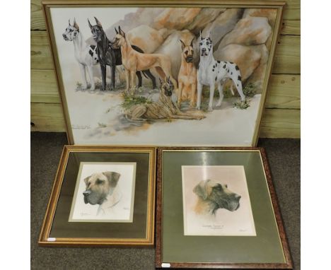 Alan Finney, 20th century, Daneagle, Eloise of Haydendane, ink and watercolour, 27 x 2cm, signed and dated '85, together with