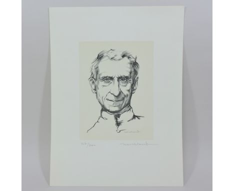 San Leonardo Murialdo, Pope Paolo VI, limited edition print, 147/300, signed in pencil, 43 x 32cm, in a folio