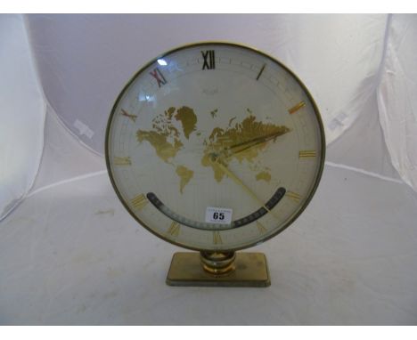 KEINZLE MID CENTURY BRASS WORLD TIME ZONE CLOCK EST[£80-£120]