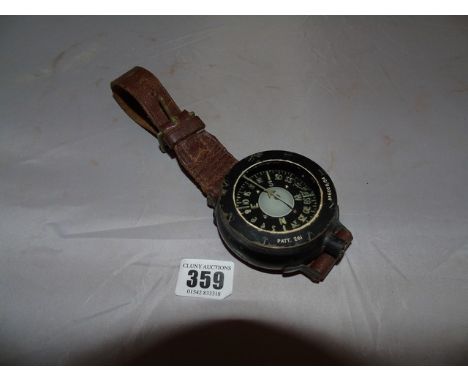 MILITARY COMPASS WITH LARGE LEATHER STRAP EST[£40-£80]