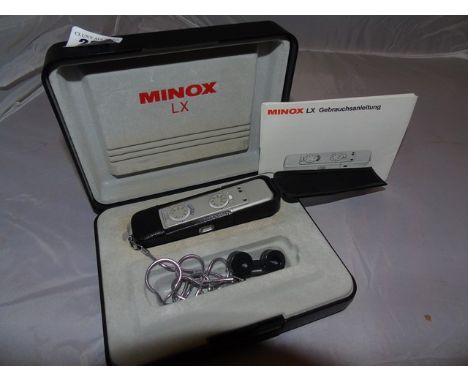 MINOX LX SILVER CLASSIC SUBMINIATURE CAMERA WITH LEATHER CASE EST[£80-£120]