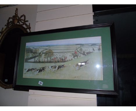 ENGLISH HUNTING SCENE PRINT CECIL LADIN EST[£20-£40]