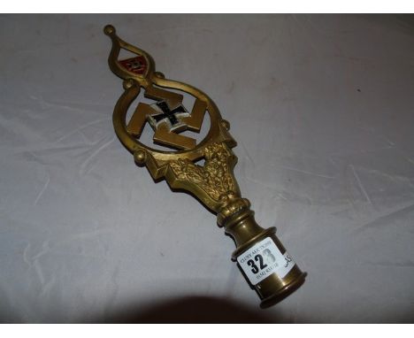 NAZI GERMAN ARMY FLAG POLE FINIAL EST[£80-£120]